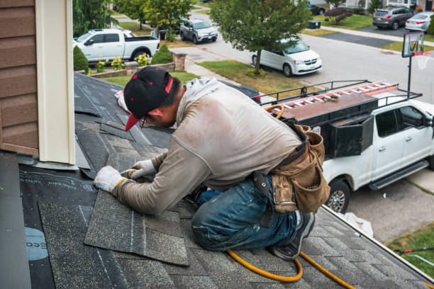 Professional Roofing technician working in Summerfield, OH